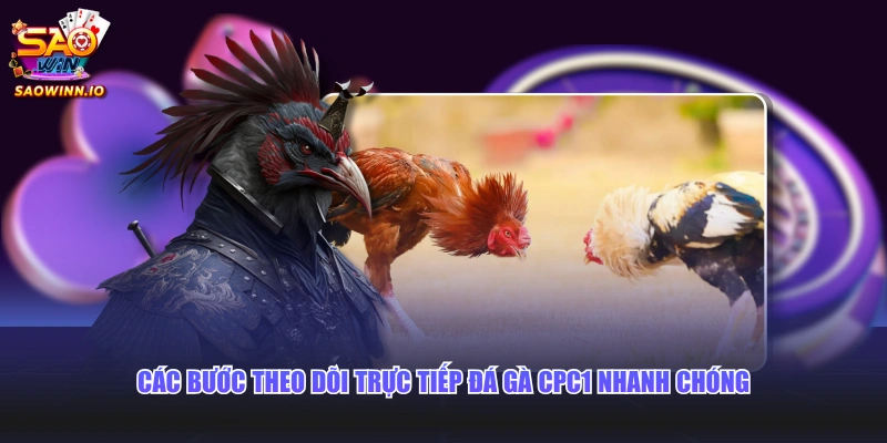 Các bước theo dõi trực tiếp đá gà CPC1 nhanh chóng