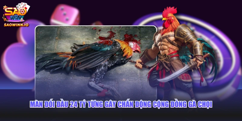 Màn đối đầu 24 tỷ từng gây chấn động cộng đồng gà chọi