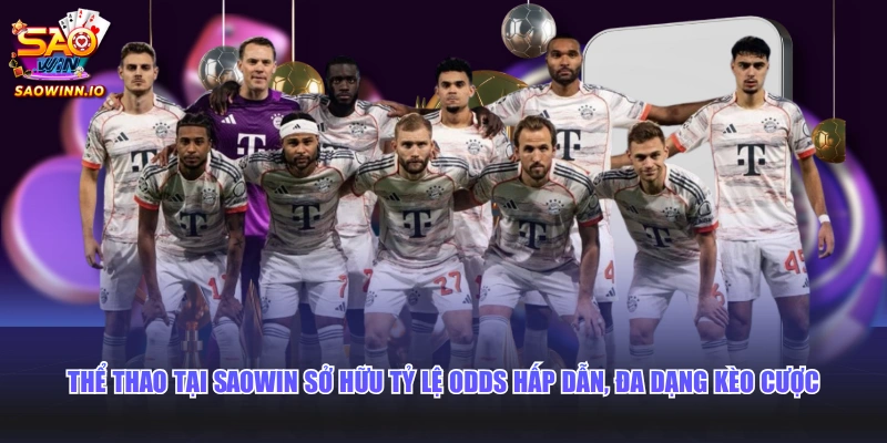 Thể thao tại SAOWIN sở hữu tỷ lệ odds hấp dẫn, đa dạng kèo cược